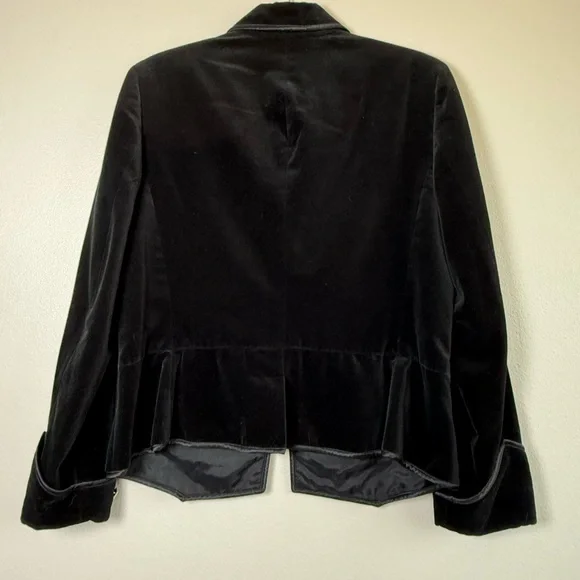 Ralph Lauren Black Velvet Women's Blazer - Picture 5 of 6